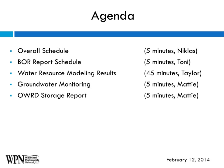 agenda n.w
