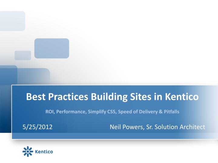 best practices building sites in kentico n.w