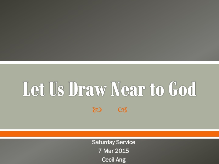 let us draw near to god n.w