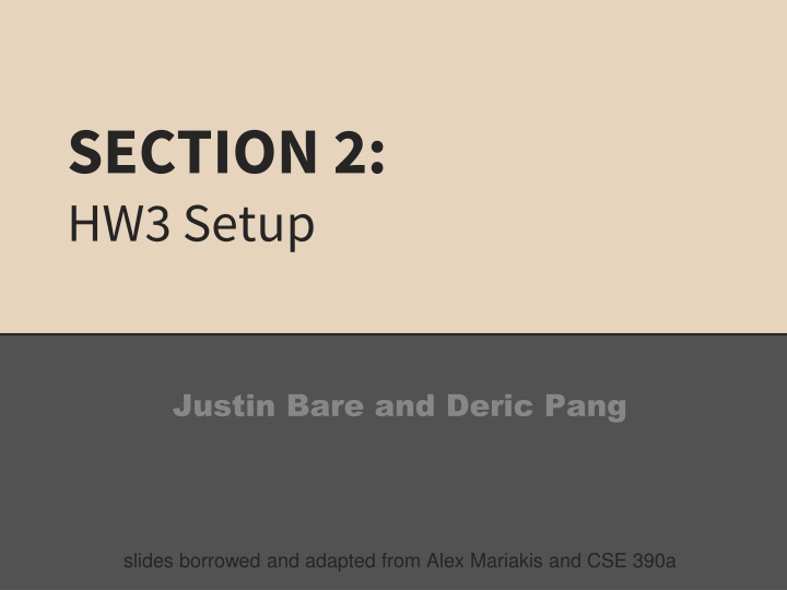 section 2 hw3 setup n.w