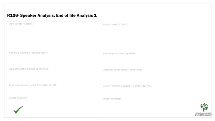 r106 speaker analysis end of life analysis 1 n.w