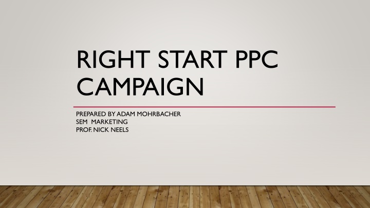 right start ppc campaign n.w