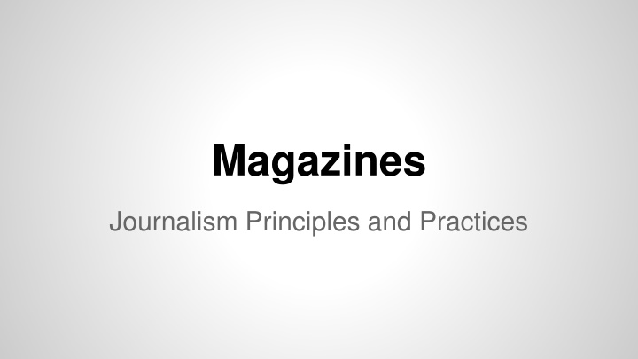 magazines n.w
