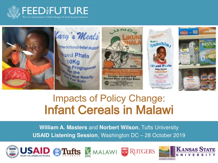 impacts of policy change infant cereals in malawi n.w