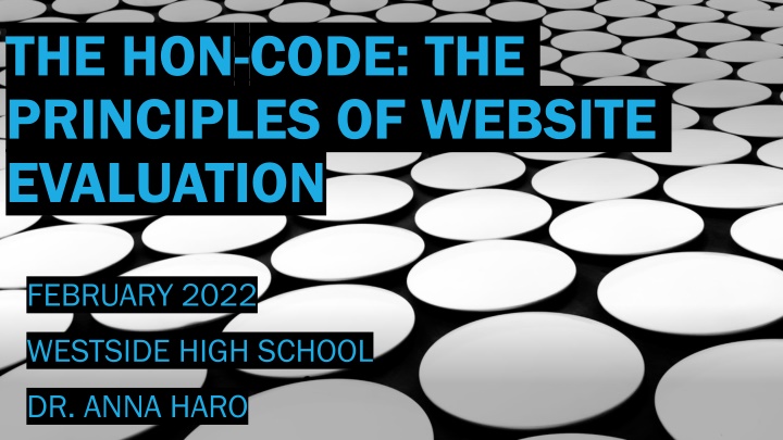 the hon code the principles of website evaluation n.w