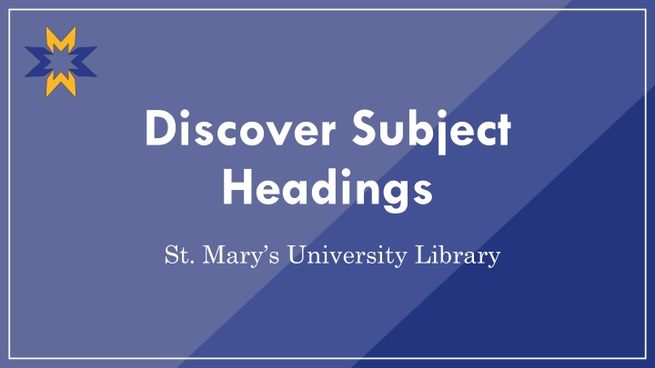 discover subject headings n.w