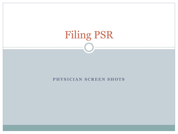 filing psr n.w