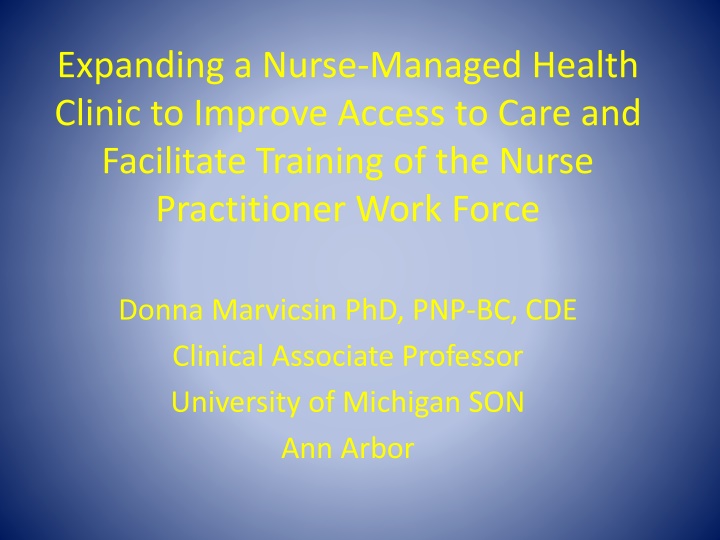 expanding a nurse managed health clinic n.w
