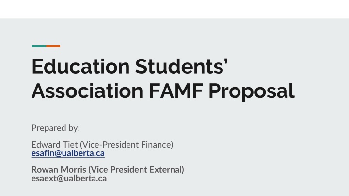 education students association famf proposal n.w