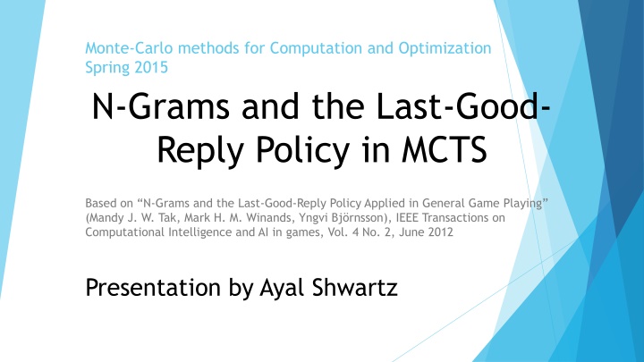 monte carlo methods for computation n.w
