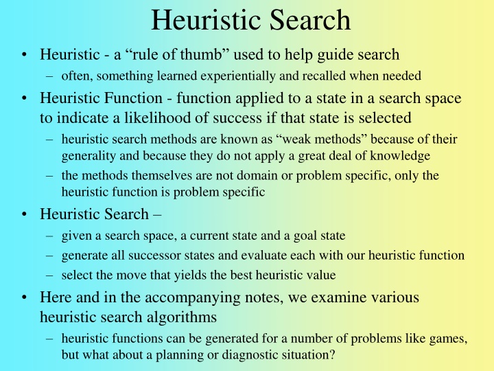 heuristic search n.w