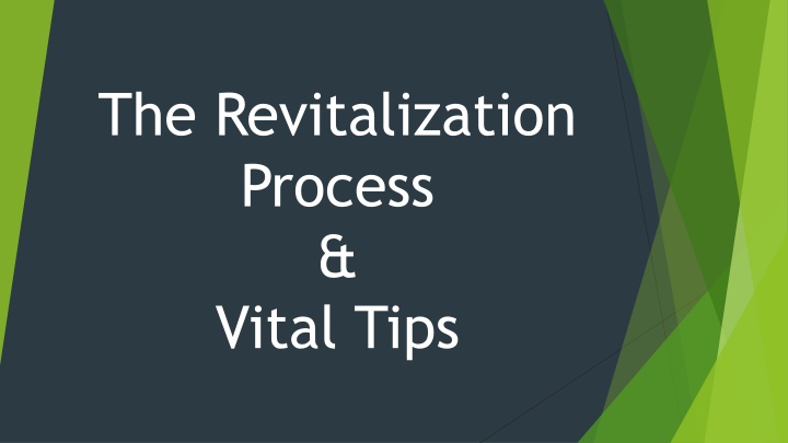 the revitalization process vital tips n.w