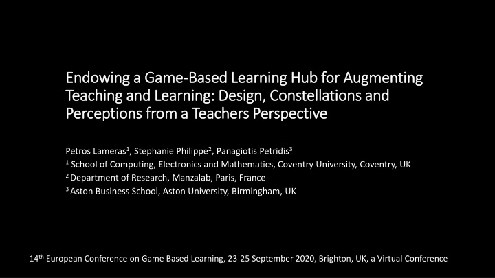 endowing a game endowing a game based learning n.w