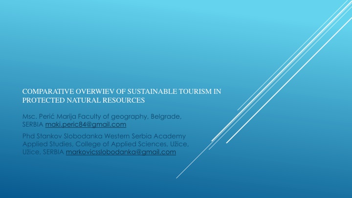 comparative overwiev of sustainable tourism n.w