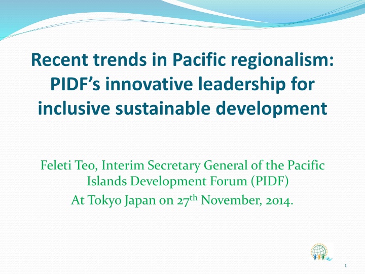 recent trends in pacific regionalism pidf n.w
