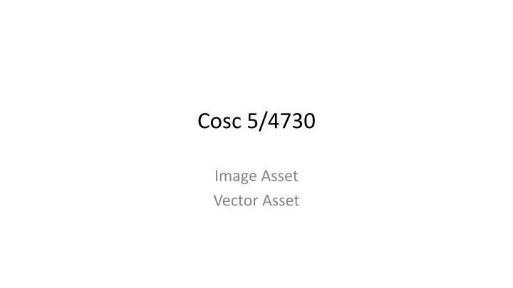 cosc 5 4730 n.w