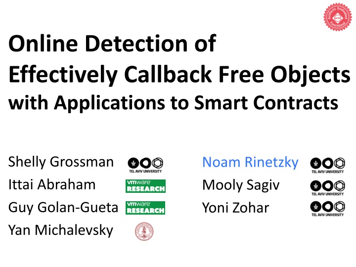 online detection of effectively callback free n.w