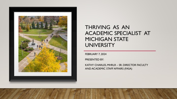 thriving as an academic specialist at michigan n.w