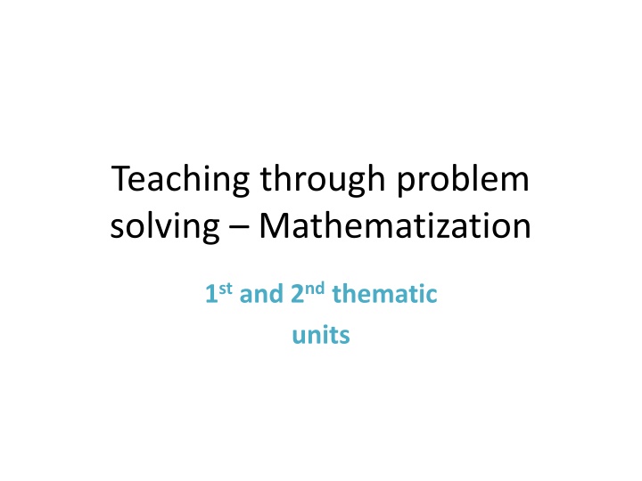 teaching through problem solving mathematization n.w
