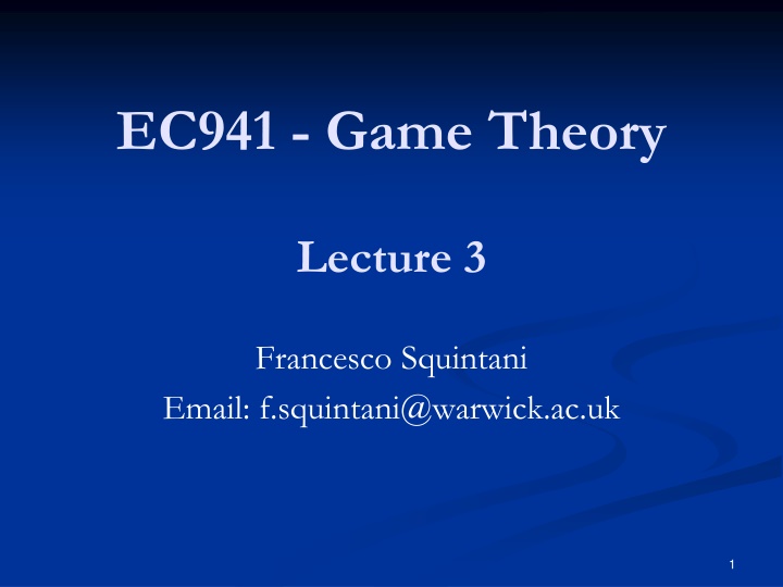 ec941 game theory n.w