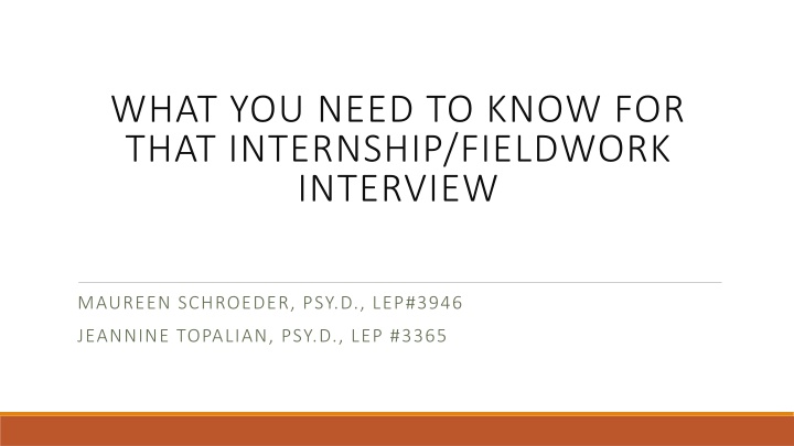 what you need to know for that internship n.w
