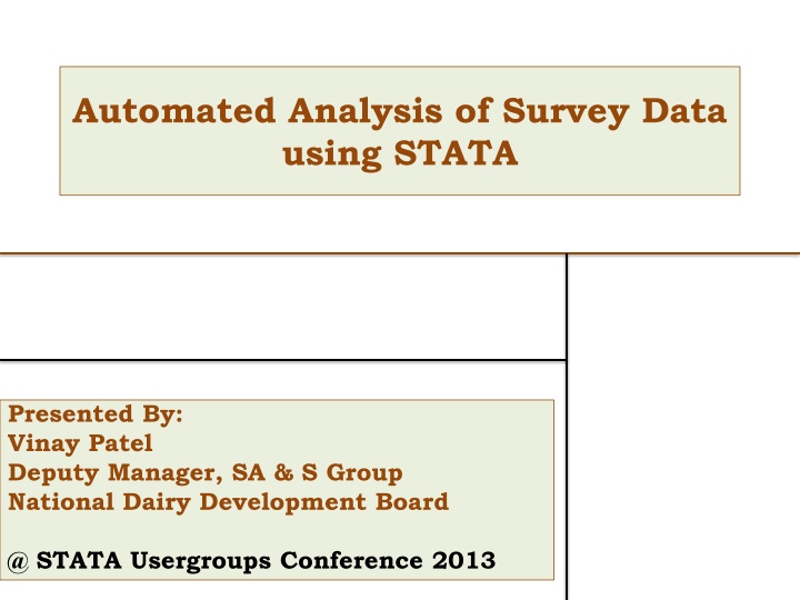 automated analysis of survey data using stata n.w