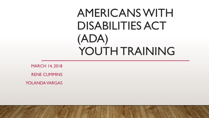 americans with disabilities act ada youth training n.w