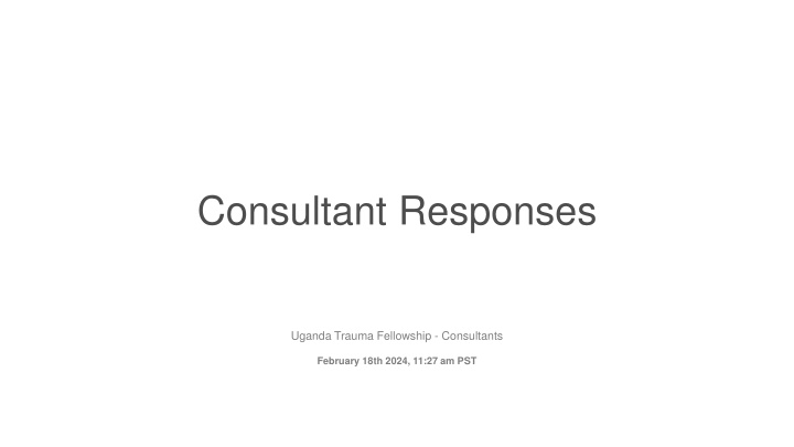 consultant responses n.w