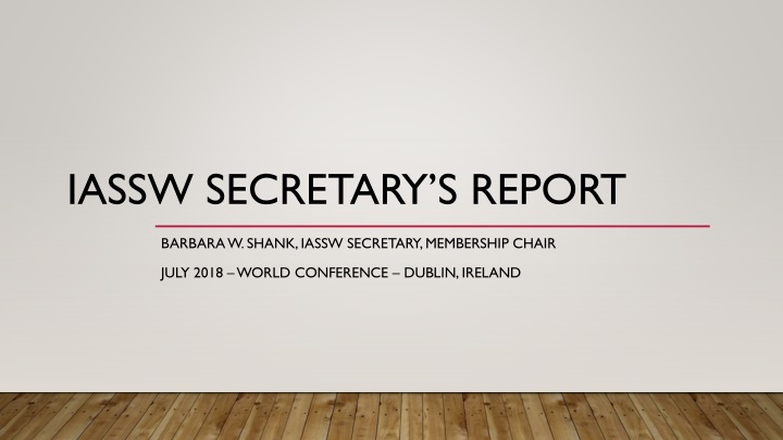 iassw secretary s report n.w