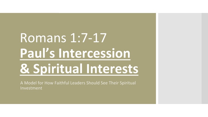 romans 1 7 17 paul s intercession spiritual n.w
