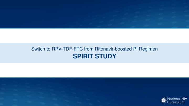 switch to rpv tdf ftc from ritonavir boosted n.w