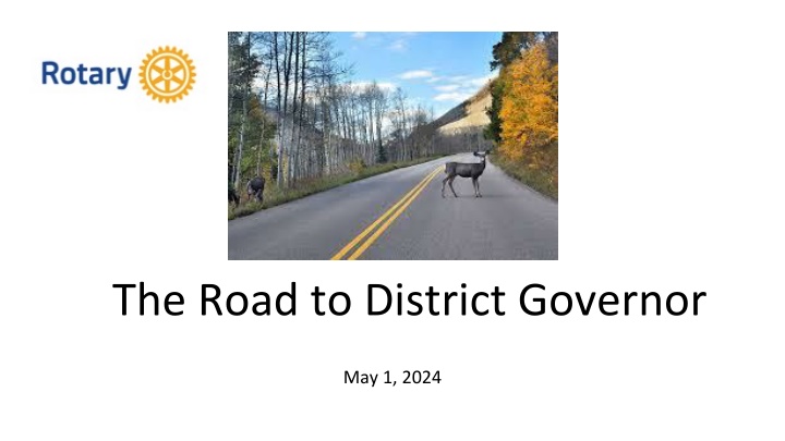 the road to district governor n.w