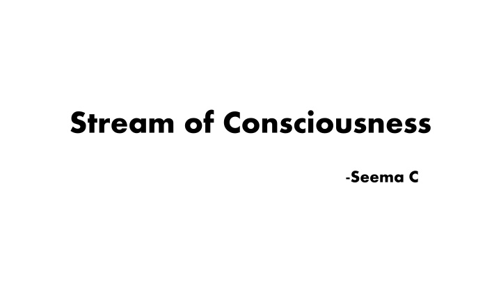 stream of consciousness n.w