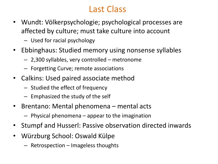 last class n.w