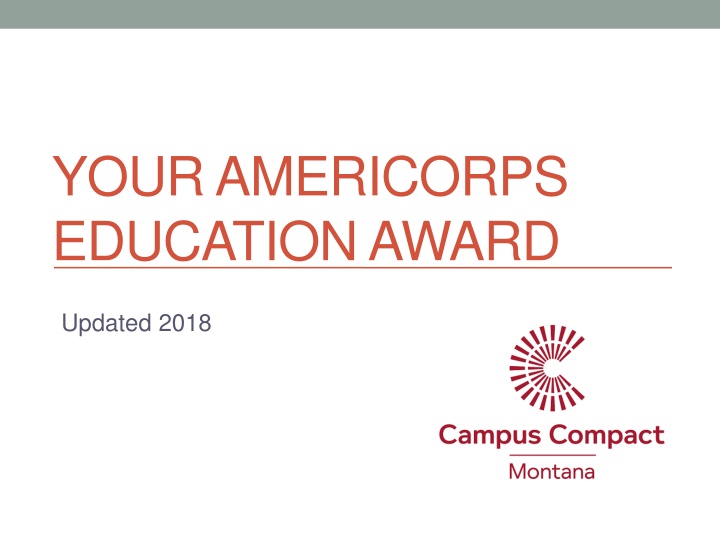 your americorps education award n.w