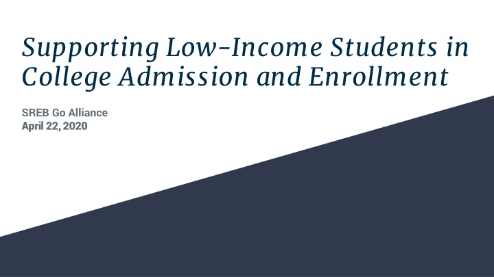 supporting low income students in college n.w