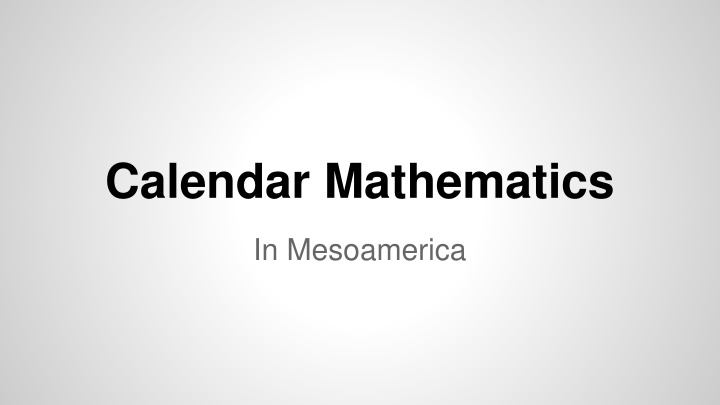 calendar mathematics n.w