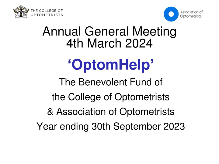 annual general meeting 4th march 2024 optomhelp n.w
