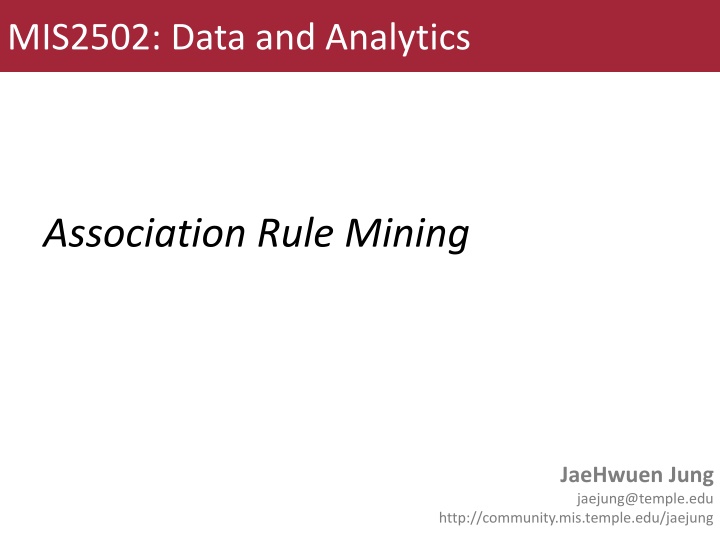mis2502 data and analytics n.w