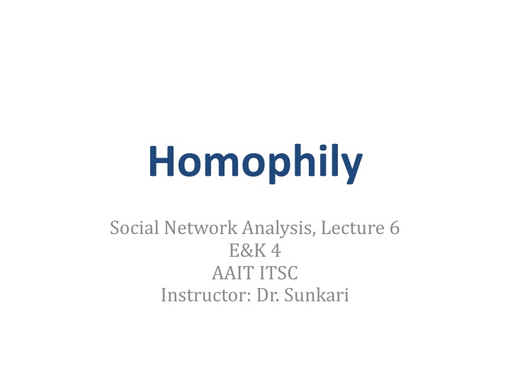 homophily n.w
