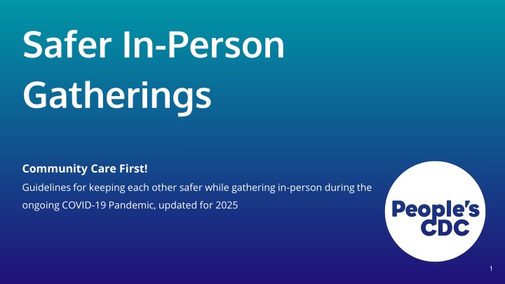 safer in person gatherings n.w