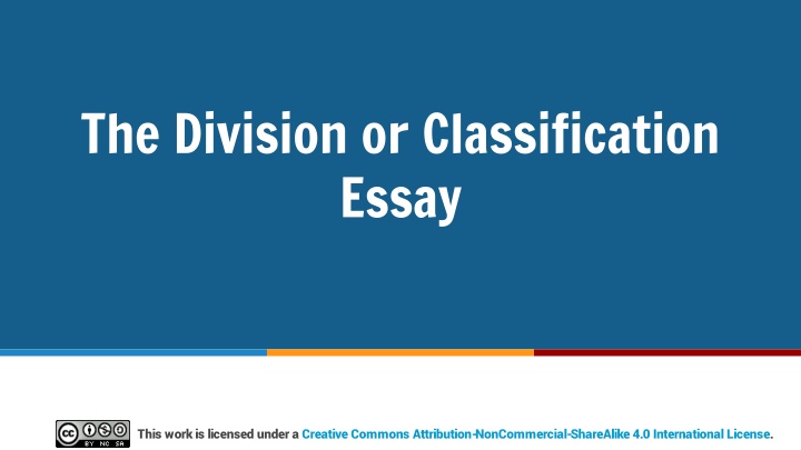 the division or classification essay n.w
