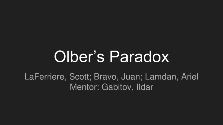 olber s paradox n.w