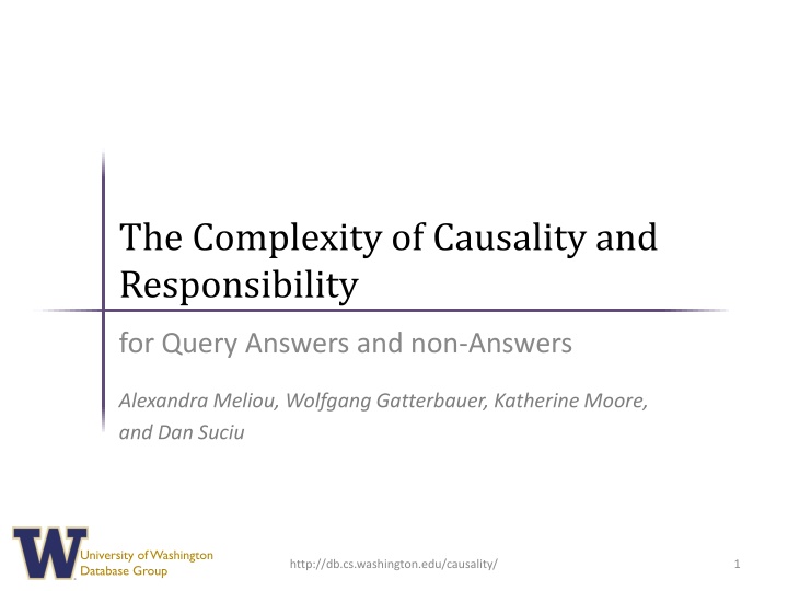 the complexity of causality and responsibility n.w