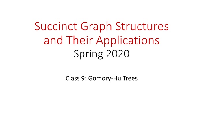 succinct graph structures and their applications n.w