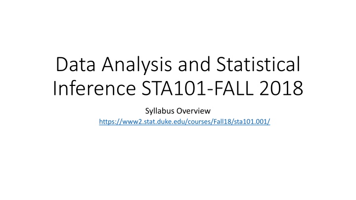 data analysis and statistical inference sta101 n.w