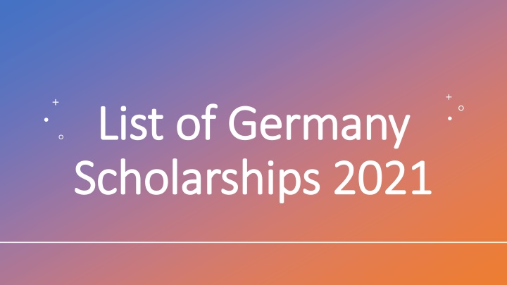 list of germany list of germany scholarships 2021 n.w