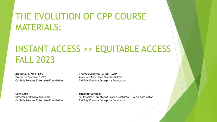 the evolution of cpp course materials n.w
