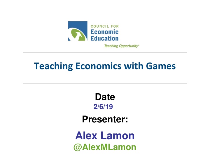 teaching economics with games n.w
