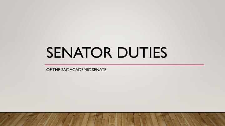 senator duties n.w